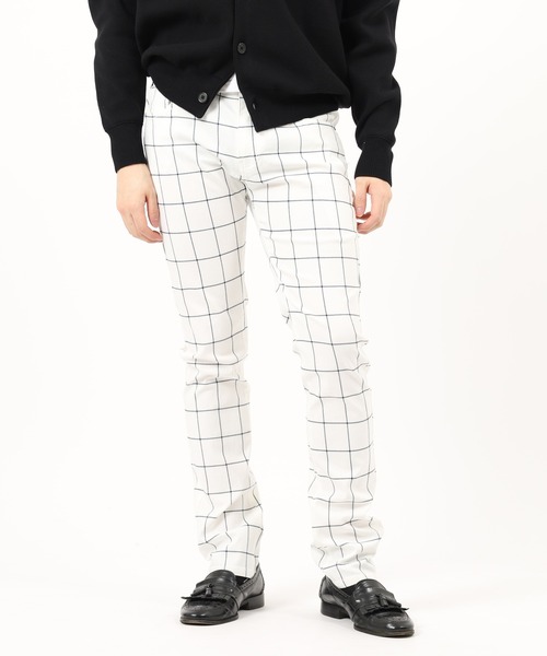 Relation（リレーション）の「総柄チェックスーパーストレッチパンツ（チノパンツ・メンズ・ブラック系その他2/ホワイト系/ブラック系その他3/ネイビー系/ブラック系その他/ブラック系その他4/カモフラージュ・XXL/M/XL/S/L）」の8枚目の写真