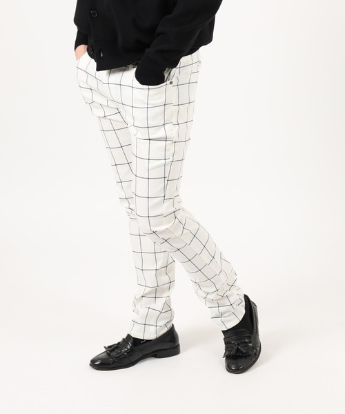 Relation（リレーション）の「総柄チェックスーパーストレッチパンツ（チノパンツ・メンズ・ブラック系その他2/ホワイト系/ブラック系その他3/ネイビー系/ブラック系その他/ブラック系その他4/カモフラージュ・XXL/M/XL/S/L）」の10枚目の写真