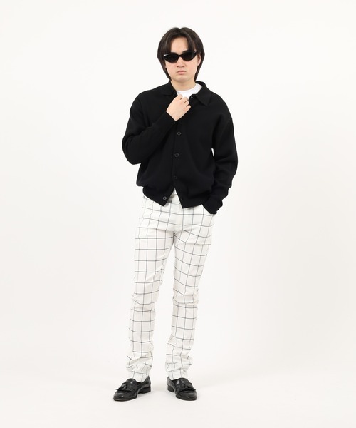 Relation（リレーション）の「総柄チェックスーパーストレッチパンツ（チノパンツ・メンズ・ブラック系その他2/ホワイト系/ブラック系その他3/ネイビー系/ブラック系その他/ブラック系その他4/カモフラージュ・XXL/M/XL/S/L）」の12枚目の写真