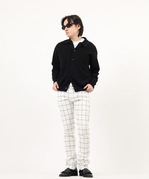 Relation（リレーション）の「総柄チェックスーパーストレッチパンツ（チノパンツ・メンズ・ブラック系その他2/ホワイト系/ブラック系その他3/ネイビー系/ブラック系その他/ブラック系その他4/カモフラージュ・XXL/M/XL/S/L）」の13枚目の写真