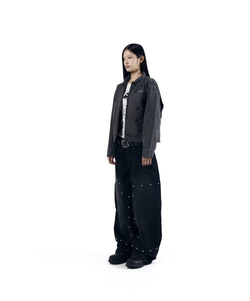 AAKAM(アーカム)の「Steve Double Knee Denim Pants (Black)(デニムパンツ・レディース・その他・1/2)」の7枚目の写真
