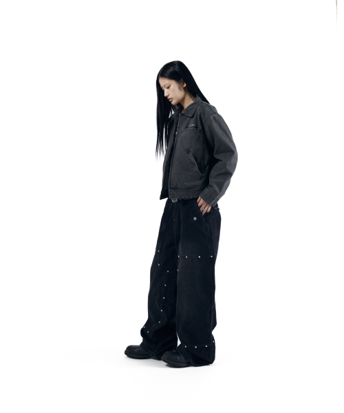 AAKAM(アーカム)の「Steve Double Knee Denim Pants (Black)(デニムパンツ・レディース・その他・1/2)」の10枚目の写真