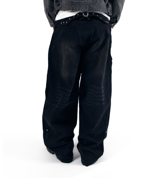 AAKAM(アーカム)の「Steve Double Knee Denim Pants (Black)(デニムパンツ・レディース・その他・1/2)」の11枚目の写真