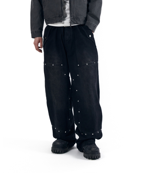 AAKAM(アーカム)の「Steve Double Knee Denim Pants (Black)(デニムパンツ・レディース・その他・1/2)」の13枚目の写真