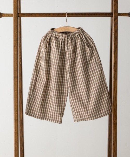 riziere(リジェール)の「レースエプロン付きチェックパンツ(その他パンツ・キッズ・ブラウン・100/140/130/120/110/90/150)」の8枚目の写真