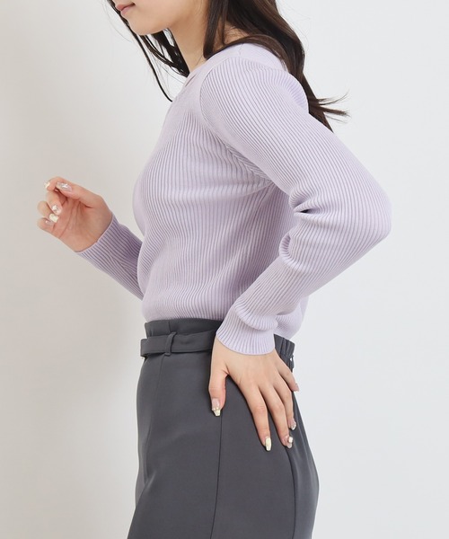 ASTORIA ODIER(アストリアオディール)の「ダイヤモンドネックニット(ニット/セーター・レディース・ミント/ネイビー/ラベンダー/ホワイト・MEDIUM/LARGE)」の6枚目の写真