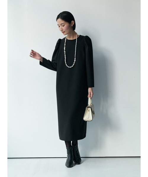 Brown&Street(ブラウンアンドストリート)の「【Refine】パフスリーブワンピース(ワンピース・レディース・ブラック/ナチュラル・FREE/L~LL)」の4枚目の写真
