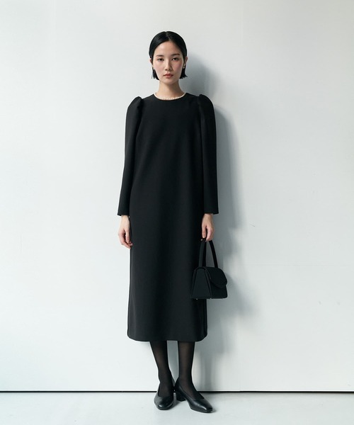 Brown&Street(ブラウンアンドストリート)の「【Refine】パフスリーブワンピース(ワンピース・レディース・ブラック/ナチュラル・FREE/L~LL)」の15枚目の写真