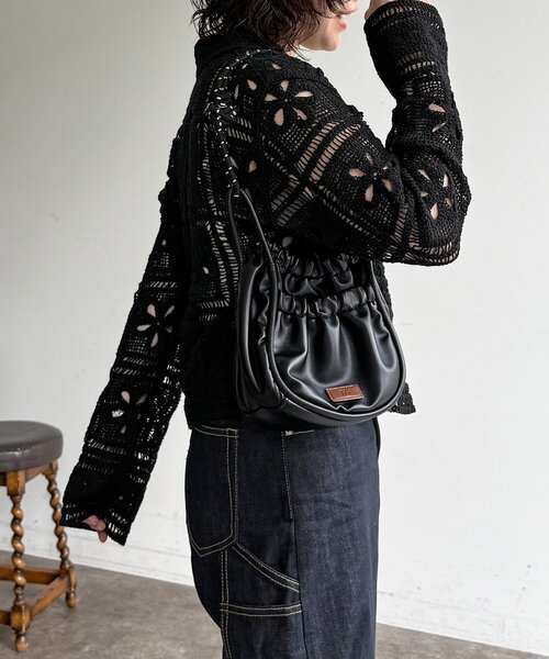 CPCM（シーピーシーエム）の「襟付きクロシェカーディガン（シャツ/ブラウス・レディース・アイボリー/ブラック・FREE）」の16枚目の写真