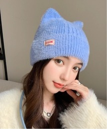 Mayree（メイリー）の「レディース 猫耳ニット帽 韓国 ビーニー(BDS)（ニットキャップ/ビーニー）」