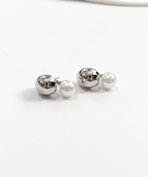 yu-ka（ユーカ）の「YU-KA:パールキャッチ 2WAYピアス Pearl catch 2way pierce（ピアス（両耳用）・レディース・シルバー/ゴールド・FREE）」の7枚目の写真