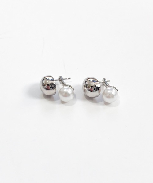 yu-ka（ユーカ）の「YU-KA:パールキャッチ 2WAYピアス Pearl catch 2way pierce（ピアス（両耳用）・レディース・シルバー/ゴールド・FREE）」の8枚目の写真