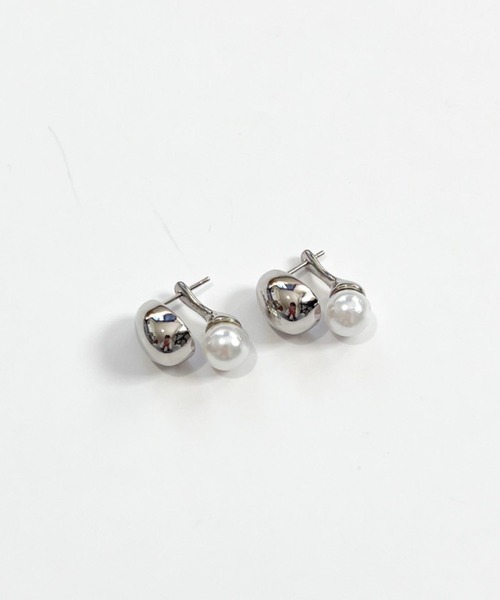 yu-ka（ユーカ）の「YU-KA:パールキャッチ 2WAYピアス Pearl catch 2way pierce（ピアス（両耳用）・レディース・シルバー/ゴールド・FREE）」の9枚目の写真