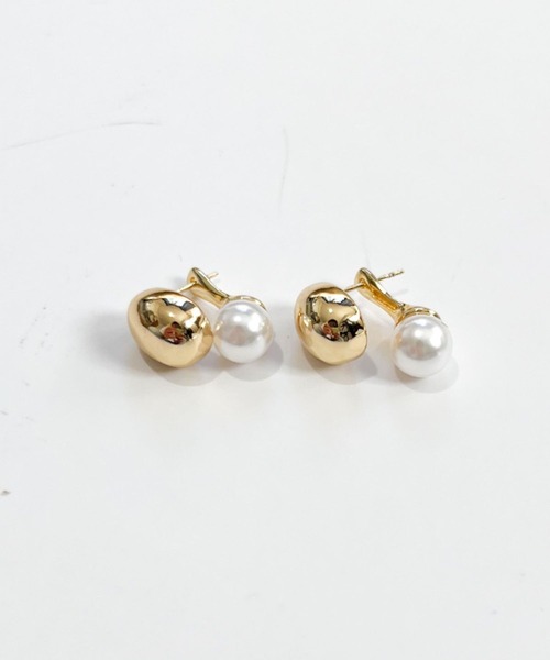 yu-ka（ユーカ）の「YU-KA:パールキャッチ 2WAYピアス Pearl catch 2way pierce（ピアス（両耳用）・レディース・シルバー/ゴールド・FREE）」の5枚目の写真