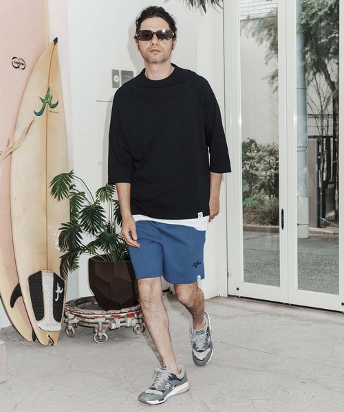 No Rain No Rainbow（ノーレインノーレインボー）の「mt10387-half sleeve T-shirt ラグランスリーブカットソー(NR26S-26)（Tシャツ/カットソー・メンズ・ストーン/ホワイト/ブラック・L/XL/M/S）」の21枚目の写真