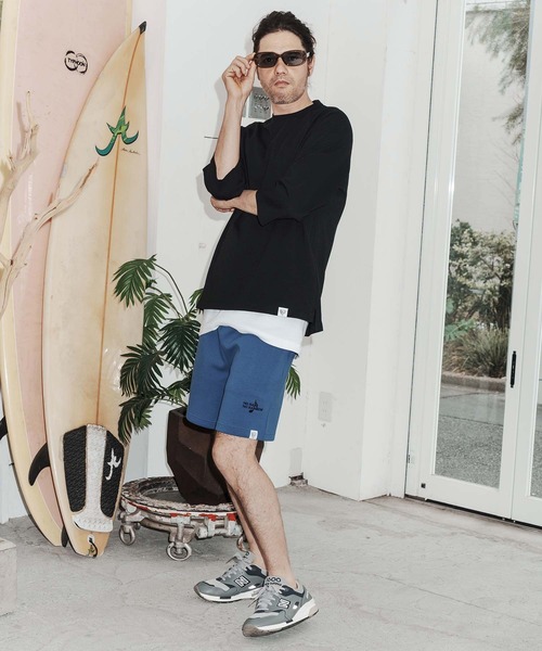 No Rain No Rainbow（ノーレインノーレインボー）の「mt10387-half sleeve T-shirt ラグランスリーブカットソー(NR26S-26)（Tシャツ/カットソー・メンズ・ストーン/ホワイト/ブラック・L/XL/M/S）」の22枚目の写真