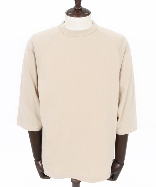 No Rain No Rainbow（ノーレインノーレインボー）の「mt10387-half sleeve T-shirt ラグランスリーブカットソー(NR26S-26)（Tシャツ/カットソー・メンズ・ストーン/ホワイト/ブラック・L/XL/M/S）」の7枚目の写真