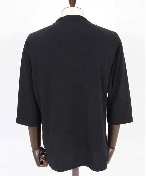 No Rain No Rainbow（ノーレインノーレインボー）の「mt10387-half sleeve T-shirt ラグランスリーブカットソー(NR26S-26)（Tシャツ/カットソー・メンズ・ストーン/ホワイト/ブラック・L/XL/M/S）」の9枚目の写真