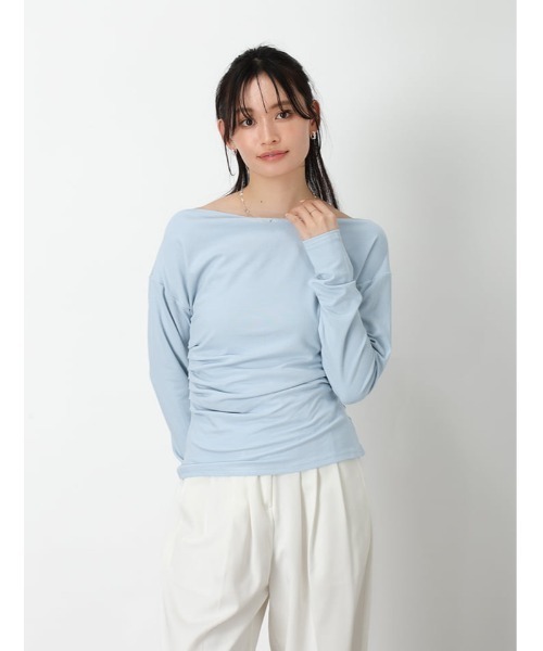 fifth（フィフス）の「サイドギャザーレディーカットソー（Tシャツ/カットソー・レディース・ライトブルー/ピンク/ブラック・M）」の9枚目の写真