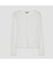 ROLAROLA | DOT SHEER LONG SLEEVE WHITE(Tシャツ/カットソー)