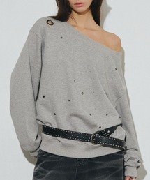 A'GEM/9 × .kom 『MIDNIGHT MOVE/ミッドナイトムーブ』 eyelet mtm /アイレットスウェットシャツ