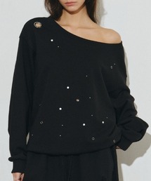 A'GEM/9 × .kom 『MIDNIGHT MOVE/ミッドナイトムーブ』 eyelet mtm /アイレットスウェットシャツ