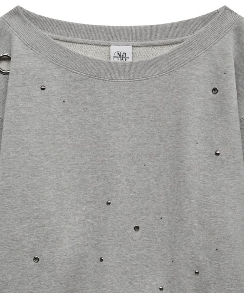Midnight Move(ミッドナイトムーブ)の「A'GEM/9 × .kom 『MIDNIGHT MOVE/ミッドナイトムーブ』 eyelet mtm /アイレットスウェットシャツ(スウェット・レディース・ブラック/グレー・FREE)」の16枚目の写真