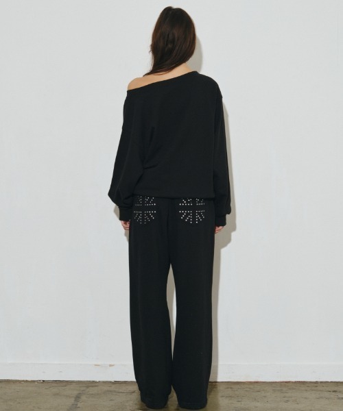 Midnight Move(ミッドナイトムーブ)の「A'GEM/9 × .kom 『MIDNIGHT MOVE/ミッドナイトムーブ』 eyelet mtm /アイレットスウェットシャツ(スウェット・レディース・ブラック/グレー・FREE)」の14枚目の写真