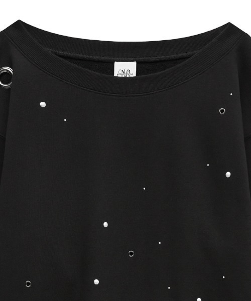 Midnight Move(ミッドナイトムーブ)の「A'GEM/9 × .kom 『MIDNIGHT MOVE/ミッドナイトムーブ』 eyelet mtm /アイレットスウェットシャツ(スウェット・レディース・ブラック/グレー・FREE)」の19枚目の写真
