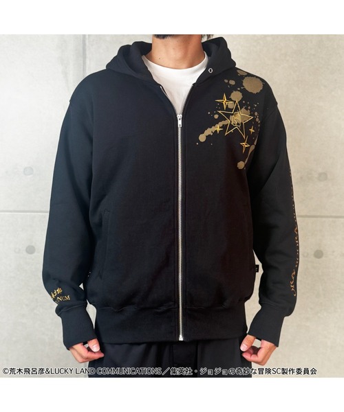 ジョジョの奇妙な冒険（ジョジョノキミョウナボウケン）の「『JOJO/ジョジョ』空条承太郎ジップアップパーカー【Z】（パーカー・メンズ・ブラック・M/L/XL）」の3枚目の写真