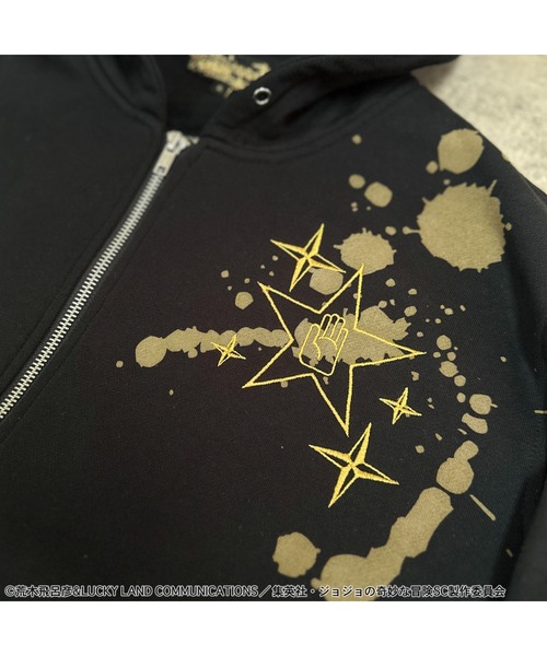 ジョジョの奇妙な冒険（ジョジョノキミョウナボウケン）の「『JOJO/ジョジョ』空条承太郎ジップアップパーカー【Z】（パーカー・メンズ・ブラック・M/L/XL）」の5枚目の写真