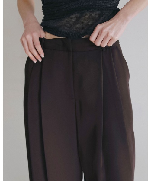 anuke（アンヌーク）の「Twill Satin Pants（その他パンツ・レディース・ベージュ/ブラック/ブラウン・38inch/36inch）」の5枚目の写真