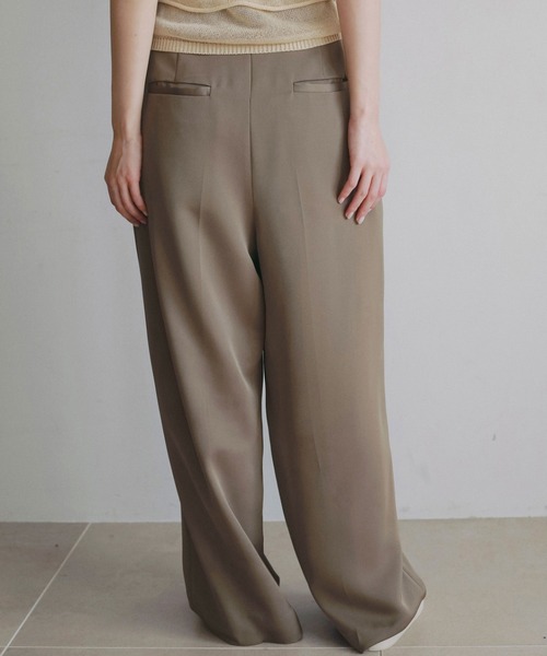 anuke（アンヌーク）の「Twill Satin Pants（その他パンツ・レディース・ベージュ/ブラック/ブラウン・38inch/36inch）」の9枚目の写真