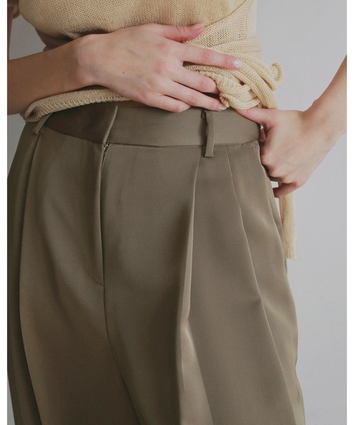 anuke（アンヌーク）の「Twill Satin Pants（その他パンツ・レディース・ベージュ/ブラック/ブラウン・38inch/36inch）」の11枚目の写真