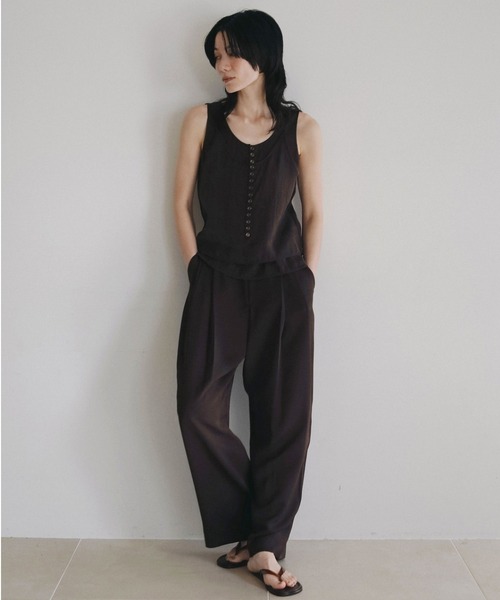 anuke（アンヌーク）の「Twill Satin Pants（その他パンツ・レディース・ベージュ/ブラック/ブラウン・38inch/36inch）」の15枚目の写真