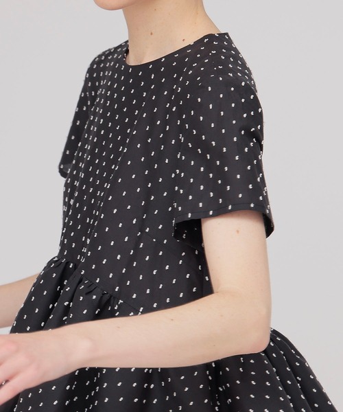 TSURU by Mariko Oikawa(ツルバイマリコオイカワ)の「TSURU by Mariko Oikawa / Maple(ドット柄ハーフスリーブブラウス BL-1264682)(シャツ/ブラウス・レディース・ブラック・36)」の5枚目の写真