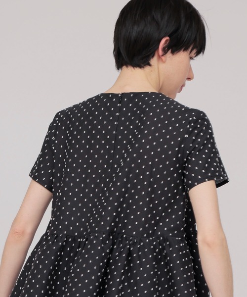 TSURU by Mariko Oikawa(ツルバイマリコオイカワ)の「TSURU by Mariko Oikawa / Maple(ドット柄ハーフスリーブブラウス BL-1264682)(シャツ/ブラウス・レディース・ブラック・36)」の6枚目の写真