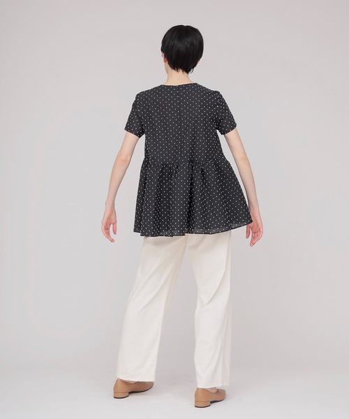 TSURU by Mariko Oikawa(ツルバイマリコオイカワ)の「TSURU by Mariko Oikawa / Maple(ドット柄ハーフスリーブブラウス BL-1264682)(シャツ/ブラウス・レディース・ブラック・36)」の10枚目の写真