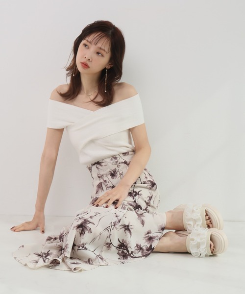 VIVIAN（ヴィヴィアン）の「シアーフリル厚底サンダル（サンダル・レディース・ブラック/アイボリー・S/M/L/LL）」の13枚目の写真