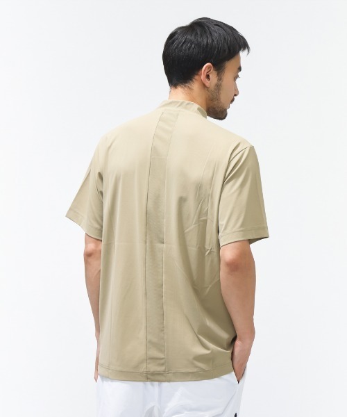 PING（ピン）の「ピン  ピンホールメッシュ半袖ハイネックシャツ（Tシャツ/カットソー・メンズ・グレー/ベージュ/ブラック・3L/LL/L/M/S）」の5枚目の写真