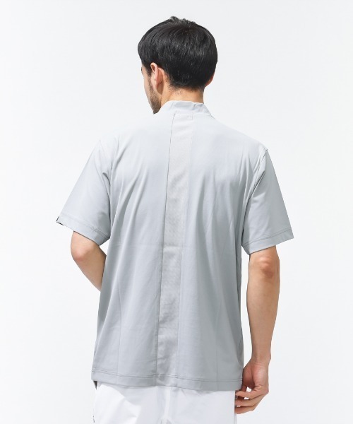 PING（ピン）の「ピン  ピンホールメッシュ半袖ハイネックシャツ（Tシャツ/カットソー・メンズ・グレー/ベージュ/ブラック・3L/LL/L/M/S）」の11枚目の写真