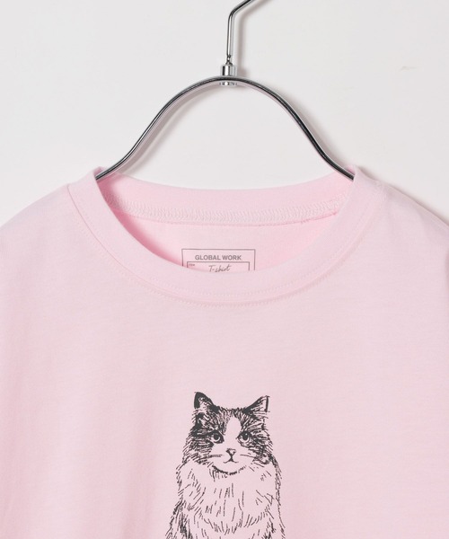 GLOBAL WORK(グローバルワーク)の「ヘビロッTモチーフ半袖T/T/659141(Tシャツ/カットソー・キッズ・ホワイト系その他2/ベビーピンク・120cm/100cm/110cm)」の6枚目の写真