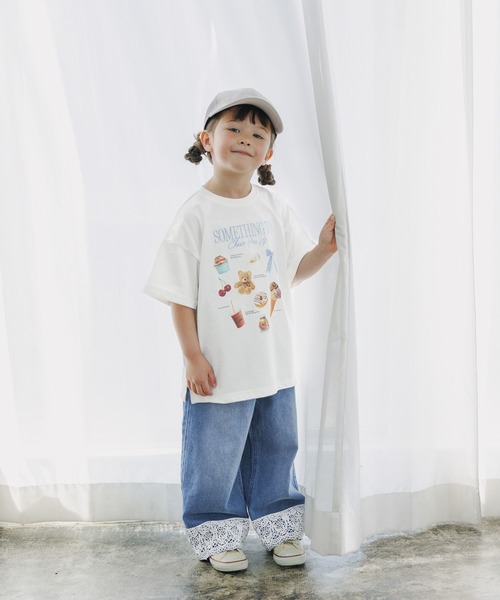 GLOBAL WORK(グローバルワーク)の「ヘビロッTモチーフ半袖T/T/659141(Tシャツ/カットソー・キッズ・ホワイト系その他2/ベビーピンク・120cm/100cm/110cm)」の12枚目の写真