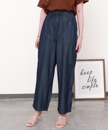 libelle more（リベル モア）の「とろみテンセルデニムベイカーパンツ／イージーパンツ（その他パンツ）」