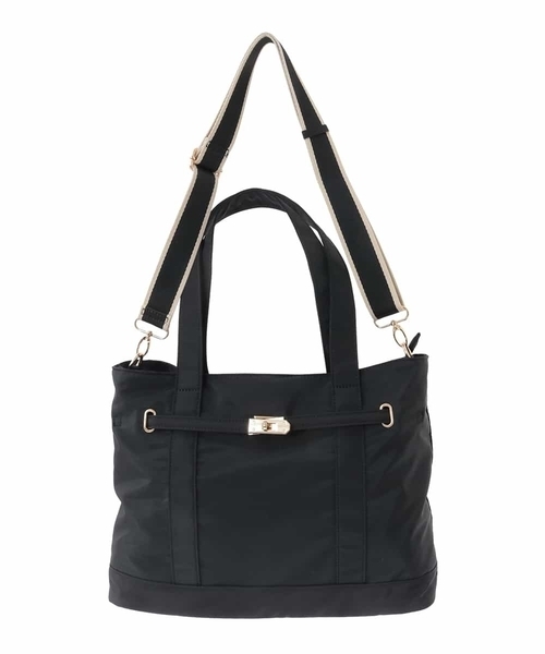 a.v.v（アーヴェヴェ）の「【A4サイズ対応】ナイロンビットトート（トートバッグ・レディース・ブラウン/ブラック・38）」の5枚目の写真