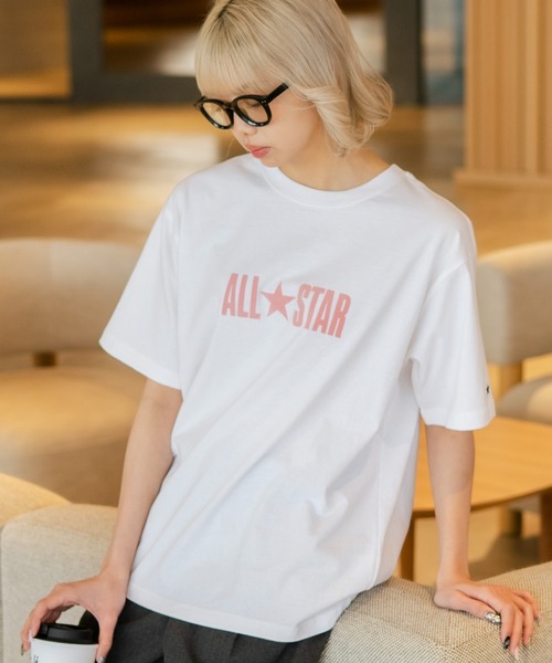CONVERSE(コンバース)の「【CONVERSE/コンバース】【ヴィンテージ風立体ロゴ】オールスター フロッキーTシャツ 綿100% 古着MIX(Tシャツ/カットソー・レディース・ネイビー/ホワイト/ブラック・LARGE/MEDIUM)」の12枚目の写真