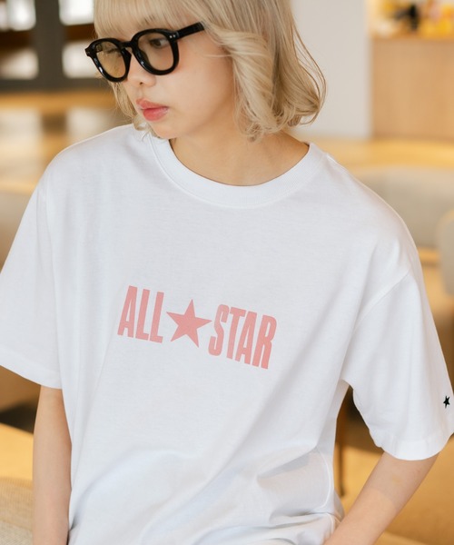 CONVERSE(コンバース)の「【CONVERSE/コンバース】【ヴィンテージ風立体ロゴ】オールスター フロッキーTシャツ 綿100% 古着MIX(Tシャツ/カットソー・レディース・ネイビー/ホワイト/ブラック・LARGE/MEDIUM)」の15枚目の写真