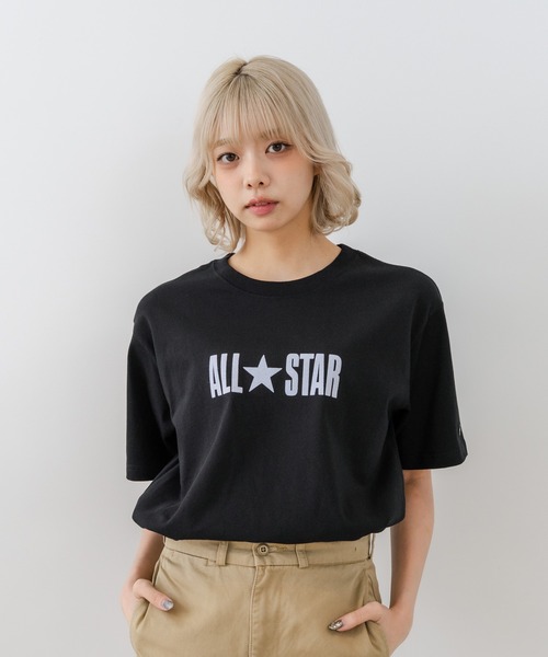 CONVERSE(コンバース)の「【CONVERSE/コンバース】【ヴィンテージ風立体ロゴ】オールスター フロッキーTシャツ 綿100% 古着MIX(Tシャツ/カットソー・レディース・ネイビー/ホワイト/ブラック・LARGE/MEDIUM)」の20枚目の写真