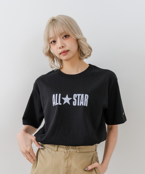 CONVERSE(コンバース)の「【CONVERSE/コンバース】【ヴィンテージ風立体ロゴ】オールスター フロッキーTシャツ 綿100% 古着MIX(Tシャツ/カットソー・レディース・ネイビー/ホワイト/ブラック・LARGE/MEDIUM)」の21枚目の写真