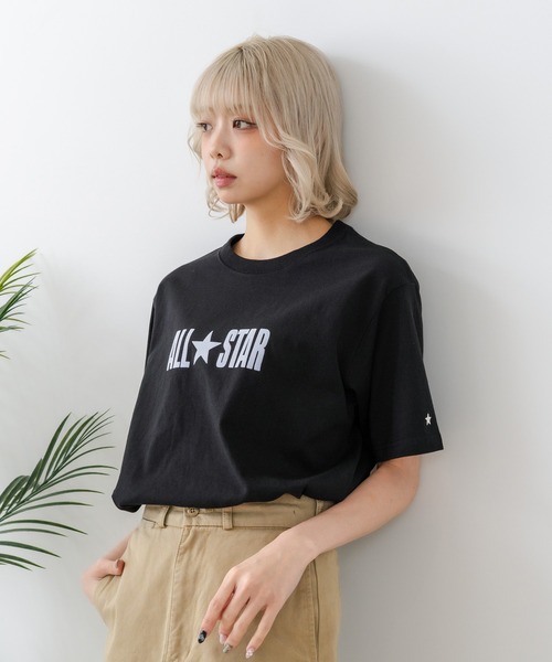 CONVERSE(コンバース)の「【CONVERSE/コンバース】【ヴィンテージ風立体ロゴ】オールスター フロッキーTシャツ 綿100% 古着MIX(Tシャツ/カットソー・レディース・ネイビー/ホワイト/ブラック・LARGE/MEDIUM)」の22枚目の写真